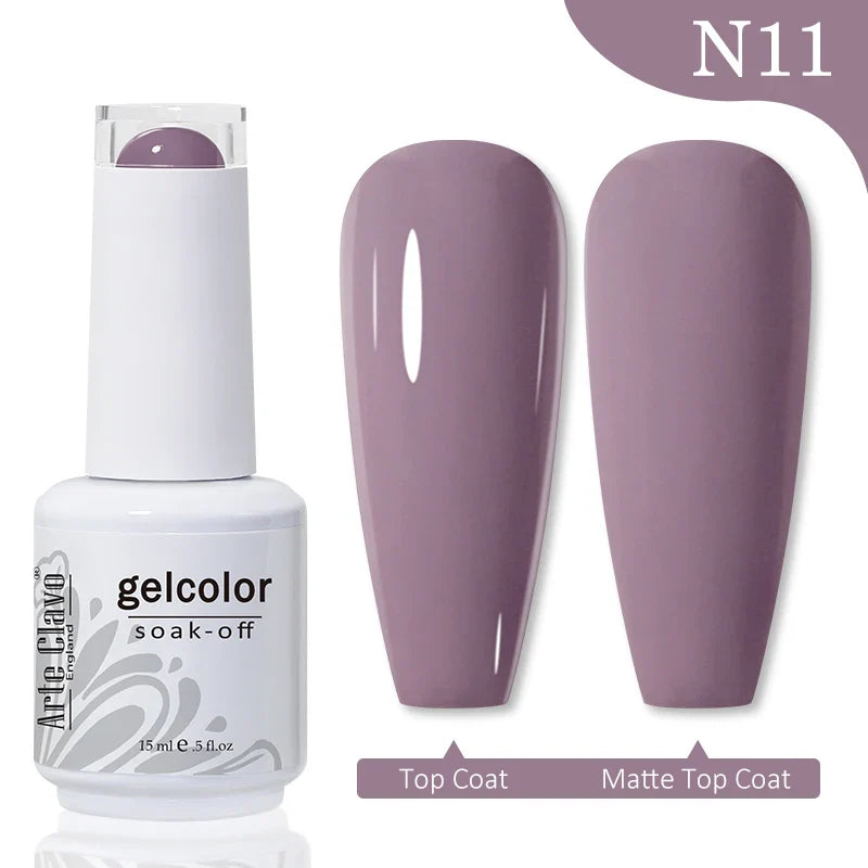 Arte Clavo Autumn Winter Series Jelly Gel Nail Polish 15ml LED Nail Gel Hybrid Varnish Matt Top Base Coat Nail Art Gellak Primer