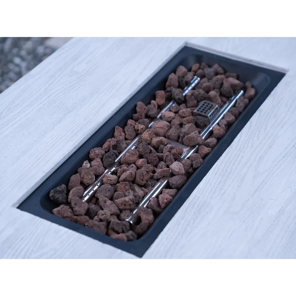 44" W x 25" H Outdoor Patio Propane Gas Fire Pit Table - 50,000 BTU High-temperature-resistant carving process