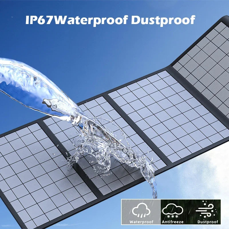 Portable Solar Panel Folding Bag 1000W, Fast Charging With USB+DC, Suitable For Outdoor Hiking, Camping, and Mobile Phones