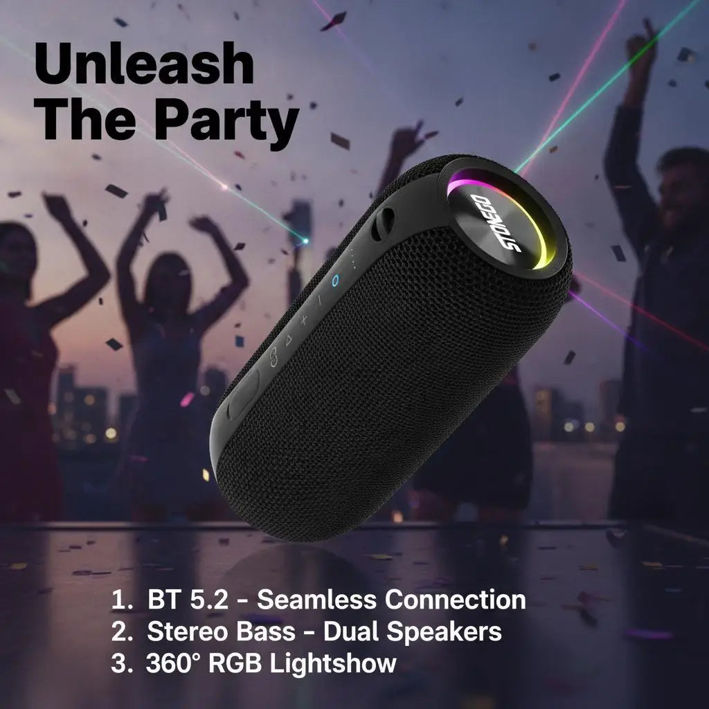 Cyberpunk Wireless Bluetooth Speakers TWS True Wireless Stereo RGB LED for Home Outdoor Party PC Gaming Desk Decor Portable Audio System with Rich Bass Clear Sound Multi Device Compatibility USB TF Card Playback