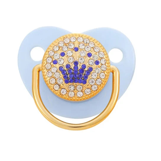 Baby Shower Gifts Baby Pacifier Rhinestone Pacifier Clips Princess Bling BPA Free Silicone Infant Nipple Newborn Baby Soother