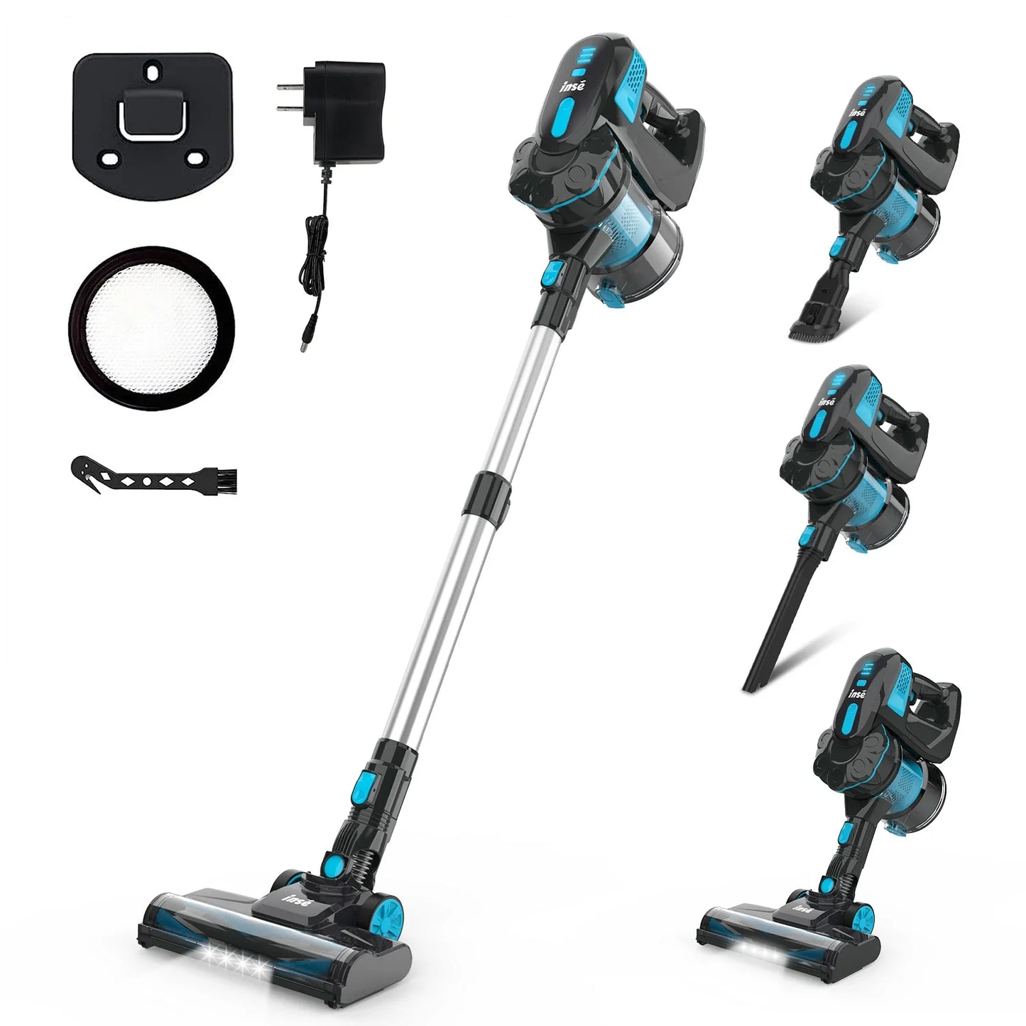 Cordless Vacuum Cleaner, 20KP Stick Vacuum up to 40min Runtime, 6-in-1 Cordless Vacuum for Household Cleaning.