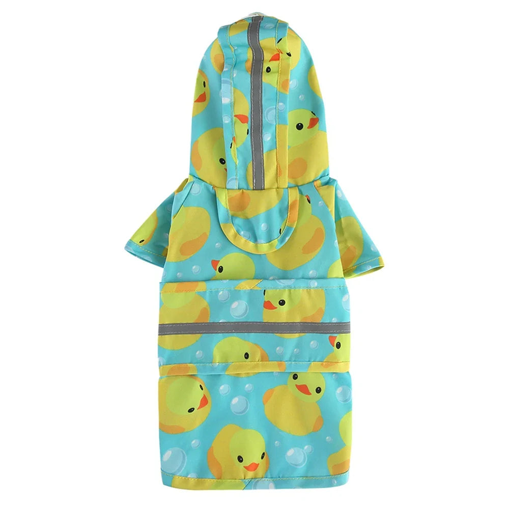 Pets Dog Clothes Waterproof Dog Raincoat Jumpsuit For Medium Large Dogs Hooded Raincoats Reflective Strip Dogs Rain Coat XS-4XL