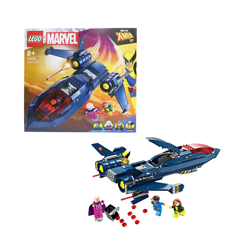 LEGO 76281 Marvel X-Men X-Jet Toy Plane Model Building Kit