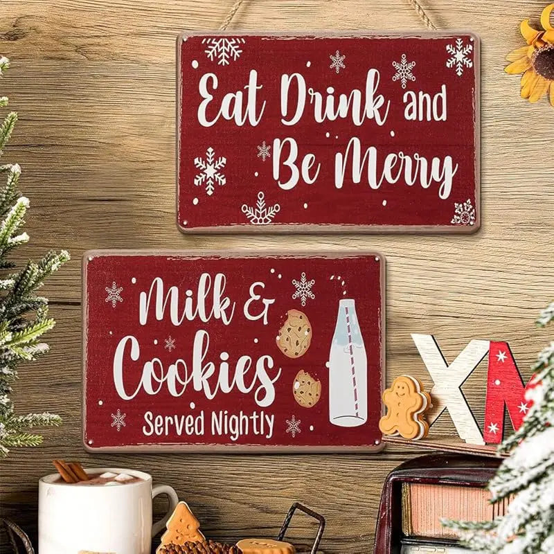 Christmas Pink Logo Indoor and Outdoor Party Decoration Supplies Iron Drawing 30x20x2cm