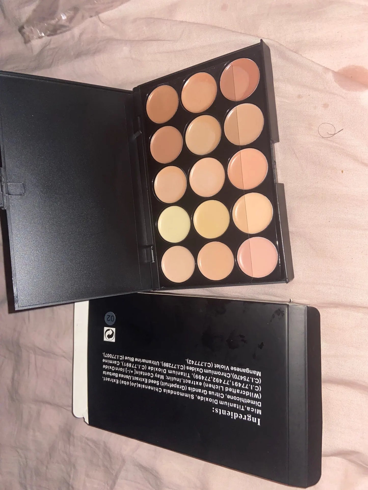 15 color Concealer Contouring correcteur makeup products face Based anti cernes cosmetic set brush Sponge Puff wholesale
