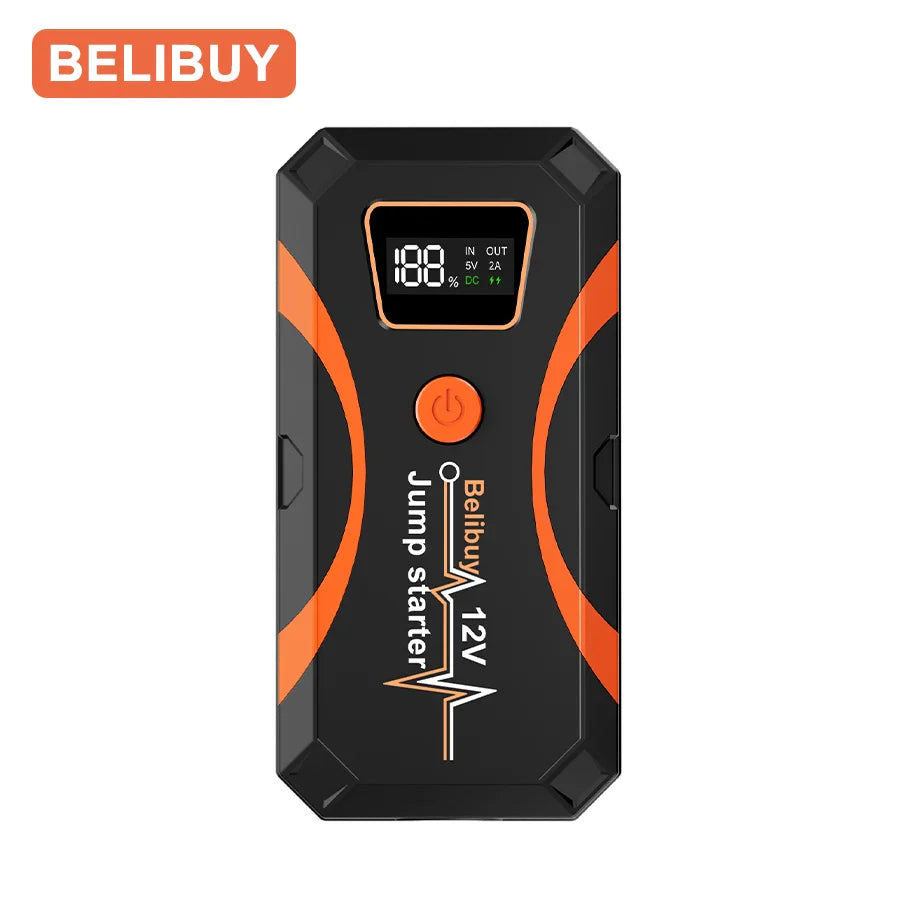 2000A Car Jump Starter, Emergency LED Light for All Diesel/Gasoline Cars 12V with Digital Display.