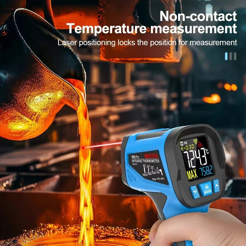 50 to 800 Degree Mestek Digital Infrared Thermometer Laser Temperature