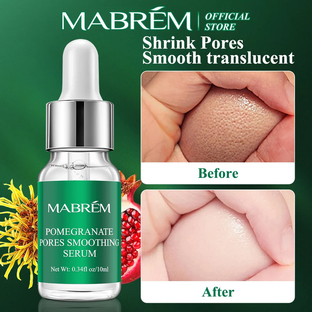 MABREM Pomegranate Fine Pores Face Serum Whitening Plant Skin Care Anti Aging Anti Wrinkle Cream Reduce Acne Marks Care 10ml