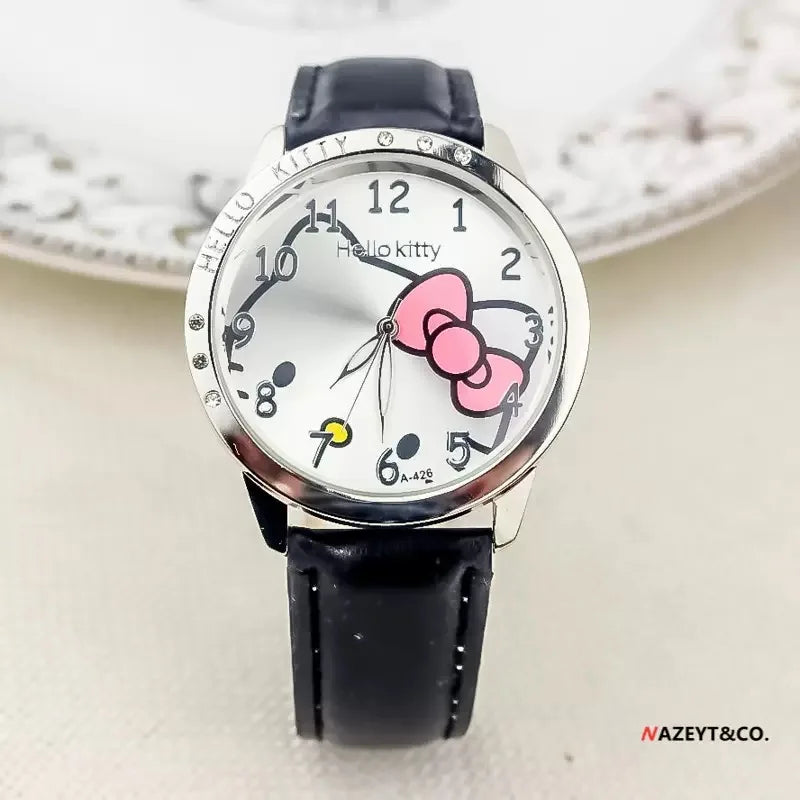 Hello Kitty Sanrio children Quartz Watch Women Children Casual Waterproof Kawaii Cartoon Watches Fashion WristWatch Gifts