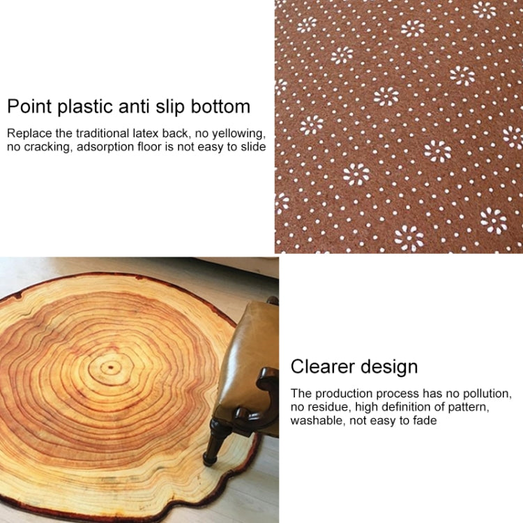 3D Growth Ring Pattern Bathroom  Living Room Carpets Home Decor Mat, Diameter about 0.4m, Diameter about 0.6m, Diameter about 0.8m, Diameter about 1m, Diameter about 1.2m
