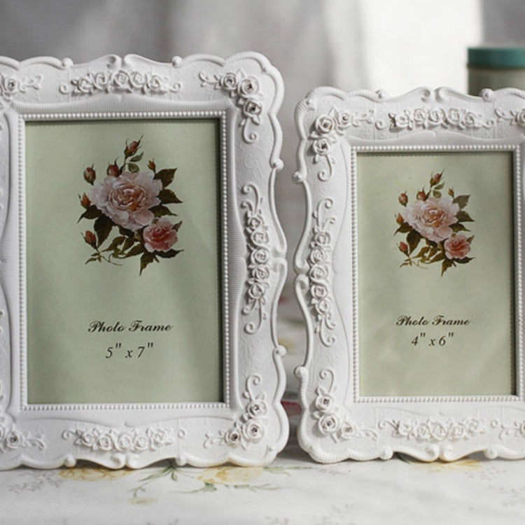 Home Decoration Pastoral Style  Rose Carved Picture Frame Decoration, Carved Picture Frame