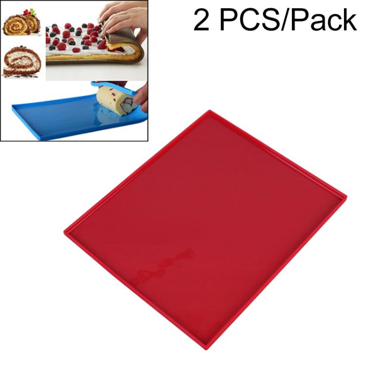 2 PCS Non-stick Cake Pad Swiss Roll Pad Baking Tools For Cakes Silicone Mat