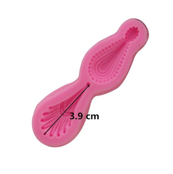 2 PCS Gemstone Pendant Silicone Mold Fondant Chocolate Mold DIY Baking Cake Decorating Edge Tool, Gemstone Pendant Shape