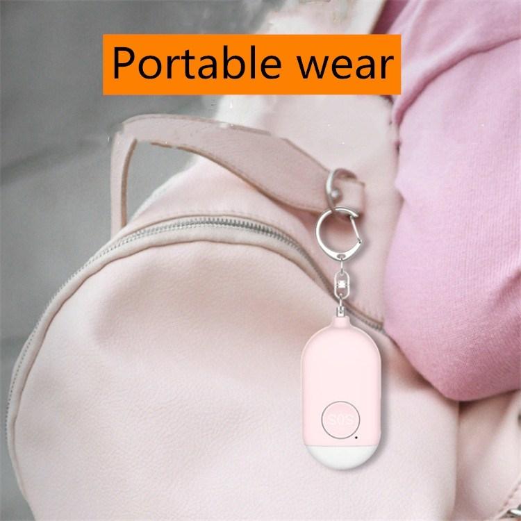 130dB IP44 Waterproof Rechargeable Anti-wolf Alarm Flashlight Intelligent Personal Alarm, English Packaging(Blue)
