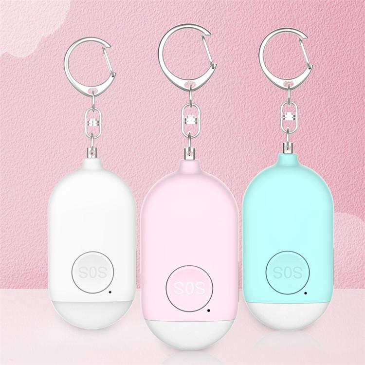 130dB IP44 Waterproof Rechargeable Anti-wolf Alarm Flashlight Intelligent Personal Alarm, English Packaging(Blue)
