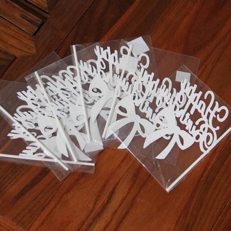 10 PCS Carving Cake Dessert Insert Party Decoration