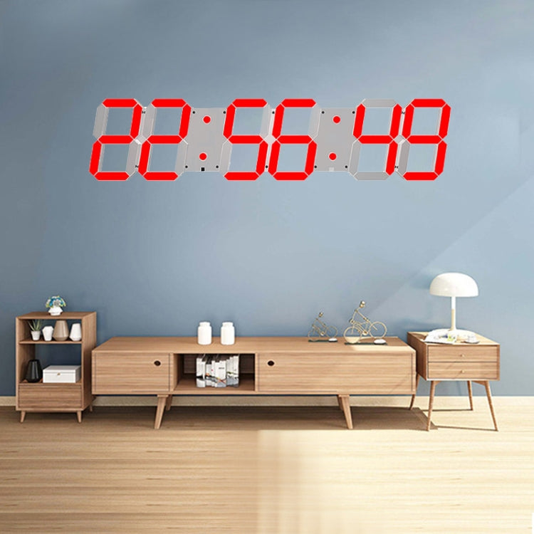 Multifunctional LED Wall Clock Creative Digital Clock, Hollow Remote Control, Sealed Box Remote Control