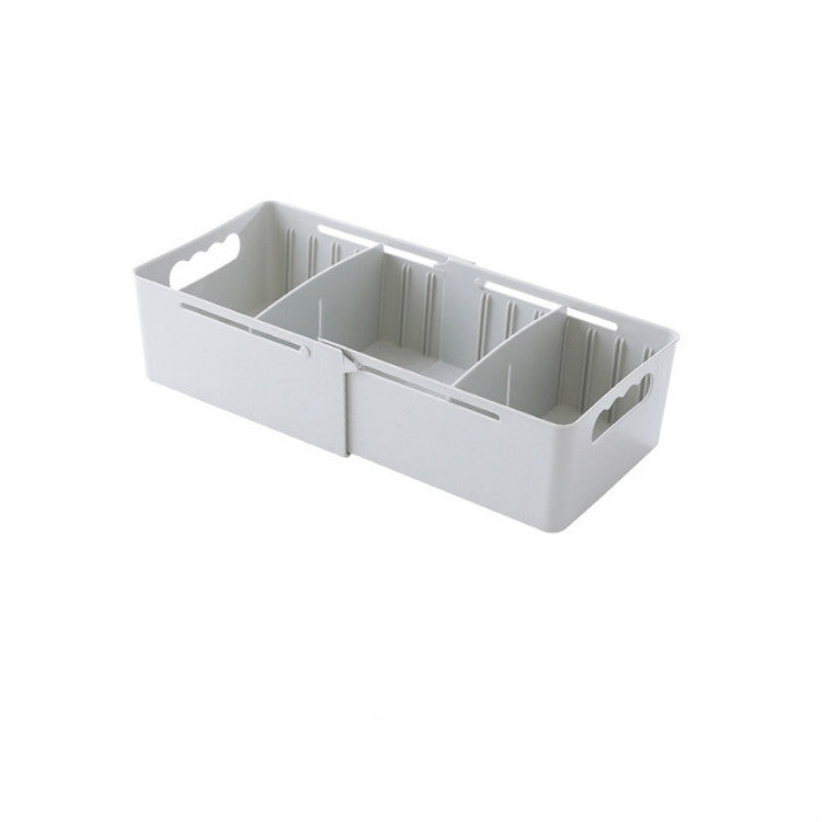 Retractable And Adjustable Three Pane Socks Storage Box