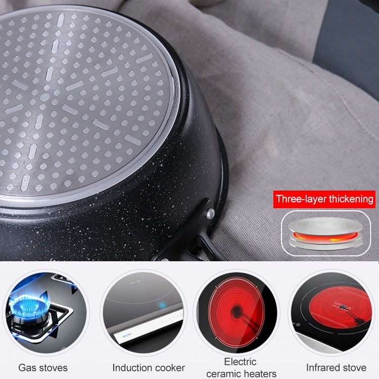 Thick Bottom Maifan Stone Household Small Frying Pan Non Stick Pan Deep Frying Pan, 20cm Black Without Cover, 20cm Beige Without Cover, 24cm Black Without Cover, 24cm Beige Without Cover, 26cm Black Without Cover, 26cm Beige Without Cover              ...