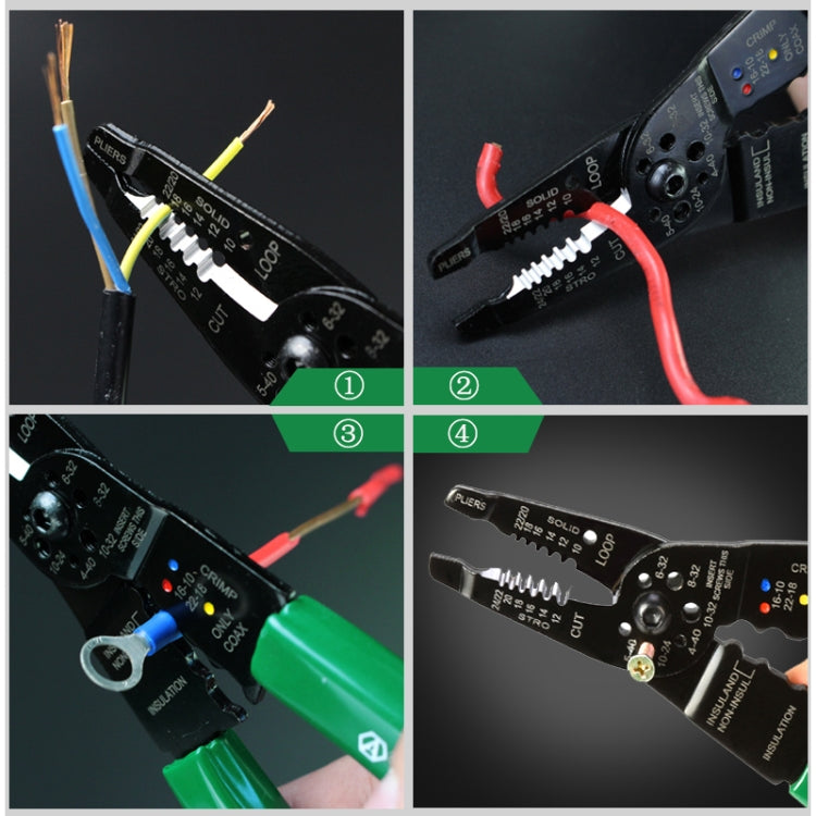 8 Inch Multi-function Cable Insulation Cutting Wire Stripper Electrician Repair Tool, 8 Inch Wire Stripper