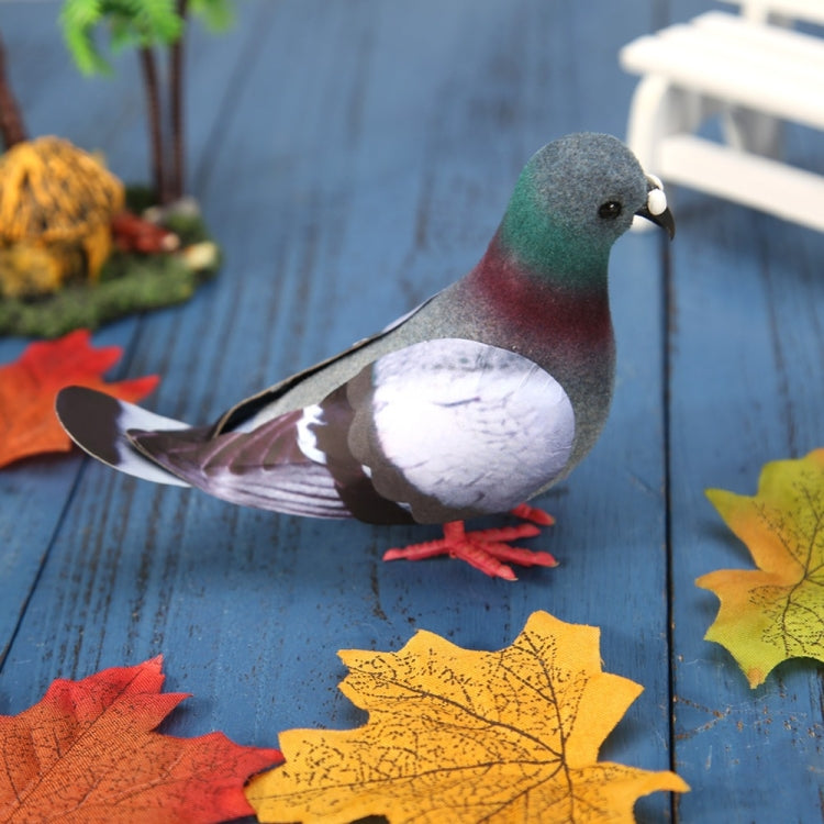 2 PCS Simulation Foam Pigeon Model Home Garden Ornament Miniature Decor, Foam Pigeon