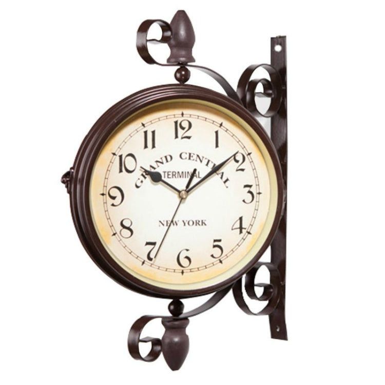 Classic Creative Cafe Decoration Bar Double-sided Wall Clock, Double-sided Wall Clock