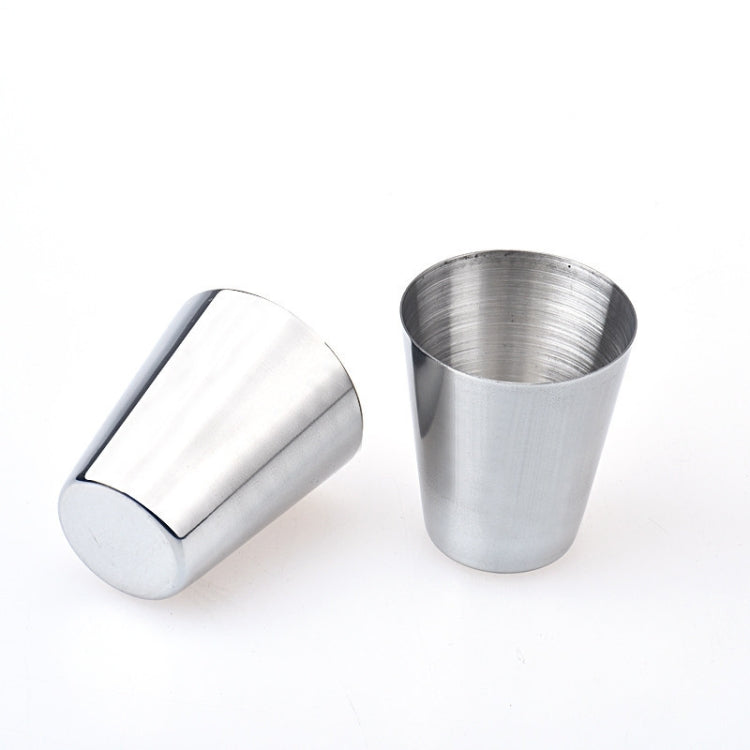 2 Sets Outdoor Mini Stainless Steel Small Wine Glass Hiking Camping Travel Portable Drinking Cup Set with Leather Case, Small 30ml Travel Portable Drinking Cup