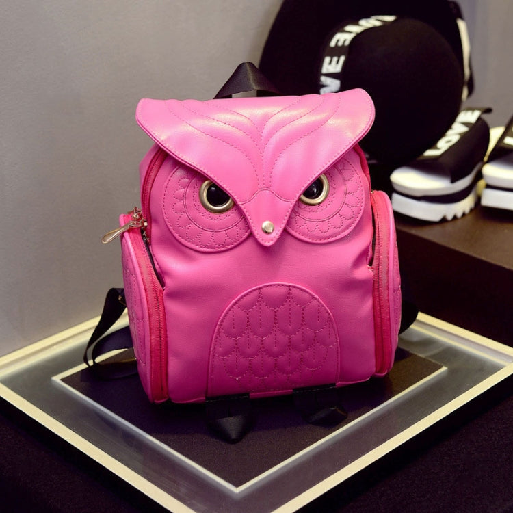 Owl Pattern Shoulder Bag Female PU Personality Backpack