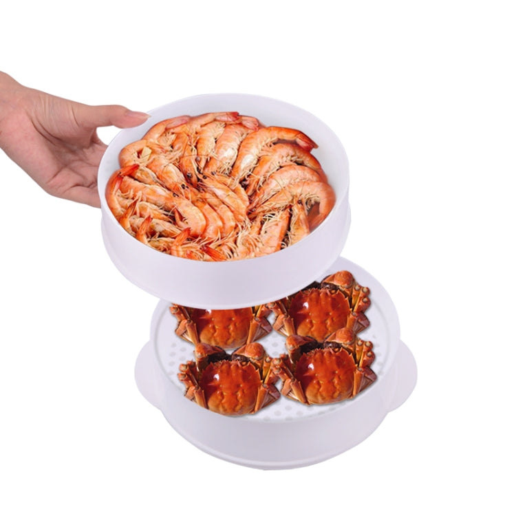 Microwave Steamer Cooker Steam Cooking Pot Accessories Vegetables Seafood Steamer, Single layer, Double layer