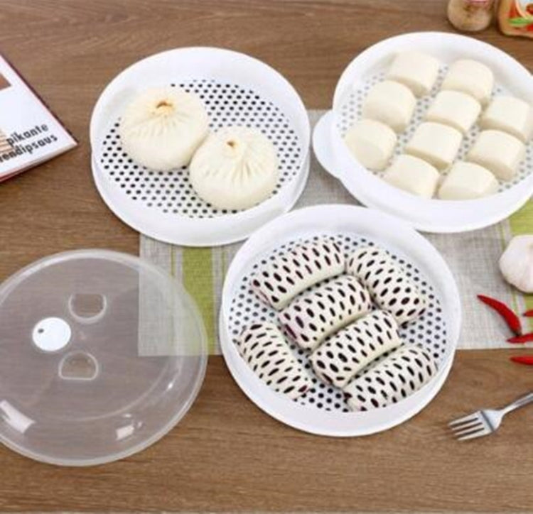 Microwave Steamer Cooker Steam Cooking Pot Accessories Vegetables Seafood Steamer, Single layer, Double layer