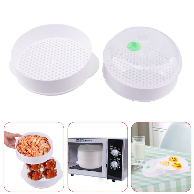 Microwave Steamer Cooker Steam Cooking Pot Accessories Vegetables Seafood Steamer, Single layer, Double layer