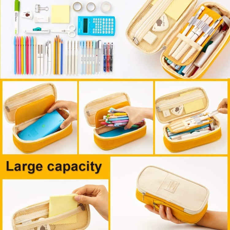 Simple Primary Junior High School Student Stationery Bag Flexible Pencil Case Large Capacity Mesh Pencil Case