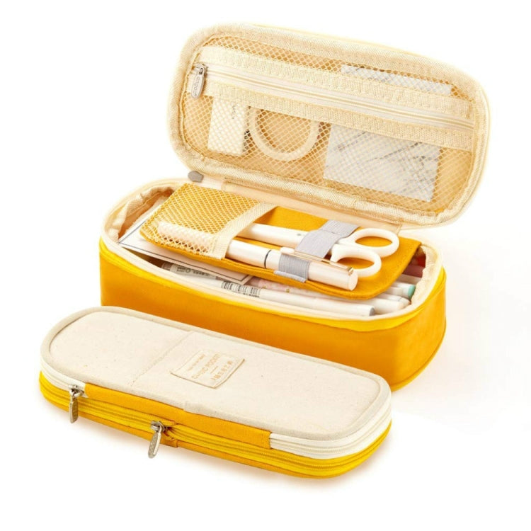 Simple Primary Junior High School Student Stationery Bag Flexible Pencil Case Large Capacity Mesh Pencil Case