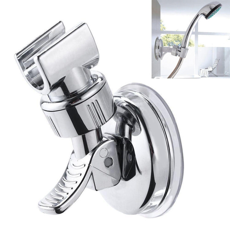 Shower Head Handset Holder Chrome Bathroom Wall Mount Adjustable Suction Bracket, Fully Plated