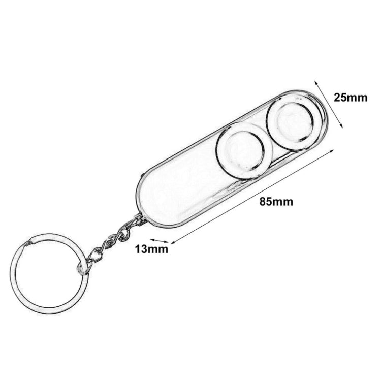 2 PCS 120dB Self Defense Anti-rape Device Dual Speakers Loud Alarm Safety Personal Security Keychain, Random Color Delivery