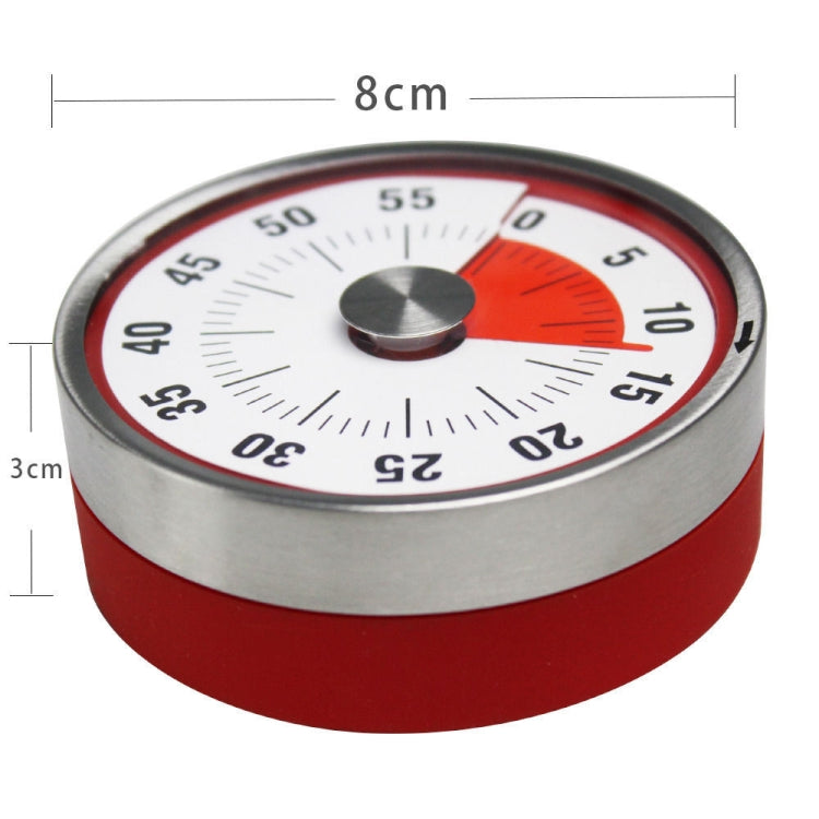 Kitchen Timer Countdown Timer with Magnetic Stainless Steel Timer, 8cm Red, 6cm Black