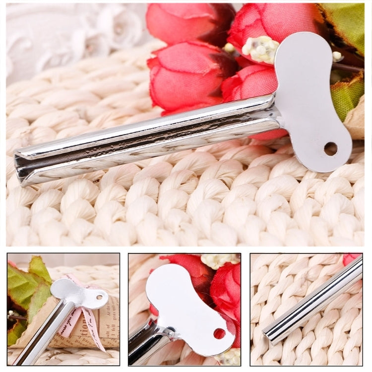 3 PCS Stainless Steel Squeezing Toothpaste Device Hair Key Squeegee Dyeing Tool Semicircular Metal Squeezer, Hair Key Squeezer