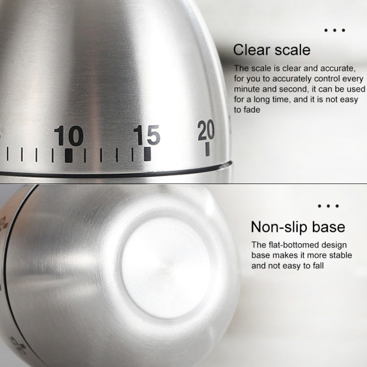 Mechanical Egg Kitchen Cooking Timer Alarm 60 Minutes Stainless Steel  Kitchen Tools, Mechanical Egg Timer