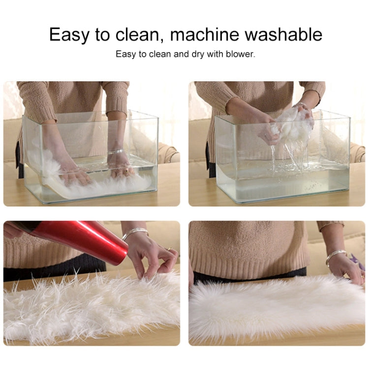 Luxury Rectangle Square Soft Artificial Wool Sheepskin Fluffy Rug Fur Carpet, 30x30cm, 40x40cm, 50x50cm, 60x90cm, 60x120cm, 60x150cm, 60x60cm, 60x180cm, 70x180cm, 80x180cm, 45x45cm, 100x180cm, 55x55cm, 120x160cm