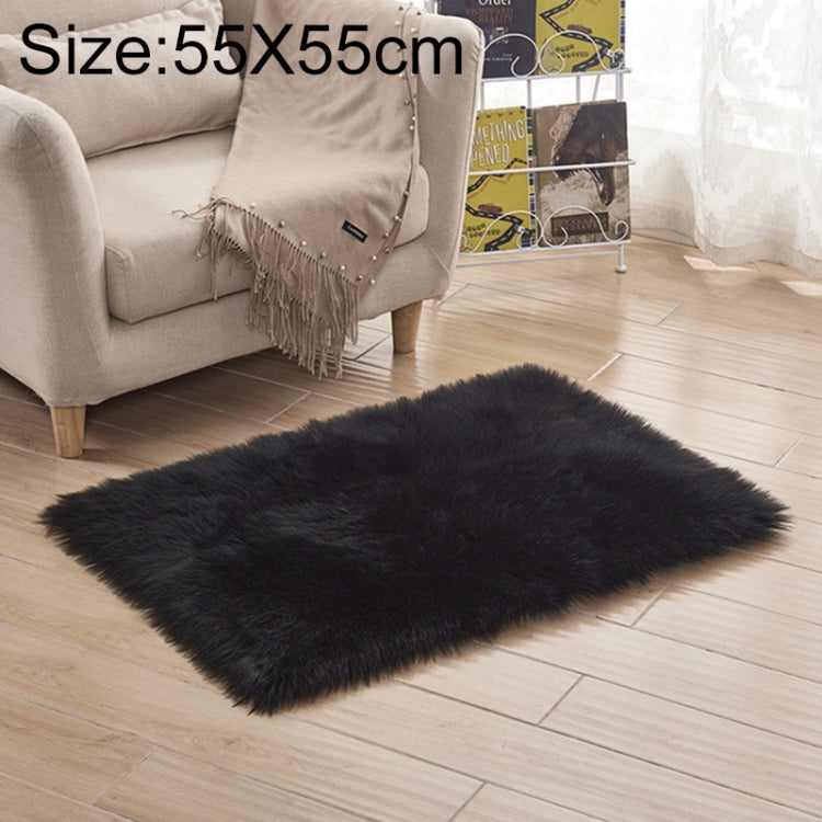Luxury Rectangle Square Soft Artificial Wool Sheepskin Fluffy Rug Fur Carpet, 30x30cm, 40x40cm, 50x50cm, 60x90cm, 60x120cm, 60x150cm, 60x60cm, 60x180cm, 70x180cm, 80x180cm, 45x45cm, 100x180cm, 55x55cm, 120x160cm