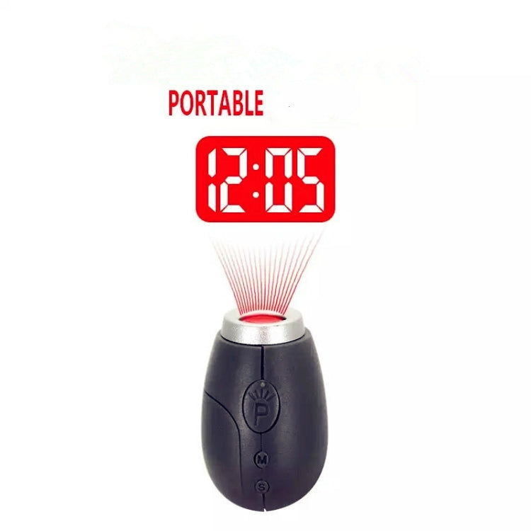 Portable Digital Projection Alarm Clock Mini Projector LED Clock Carry Time Flashlight Clock with Hanging Rope
