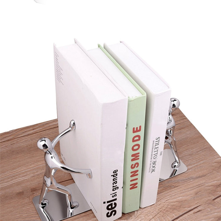 1 Pair Book Holder Humanoid Figure Non-Skid Art Desk Organizer Bookshelf Office Study Decoration, Non-Skid Art Desk Organizer