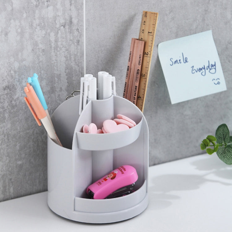 2 PCS Multi-function Rotating Plastic Gift Pen Holder Office Storage Box