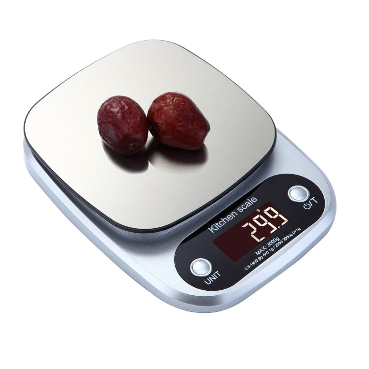 BOH-C305 Kitchen Stainless Steel LCD  Electronic Scale, Specification: 3kg/0.1g, 3kg/0.1g