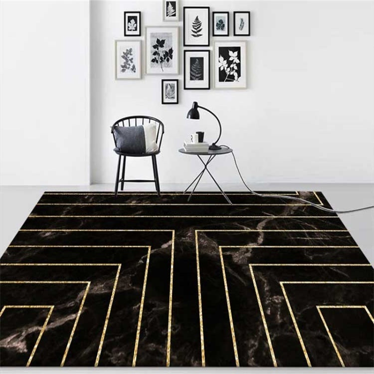 Marble Texture Square Lines Carpets Rugs For Home Living Room, 40x60cm, 45x75cm, 60x90cm, 40x120cm, 80x120cm, 80x160cm, 100x160cm, 120x160cm, 150x200cm, 160x230cm