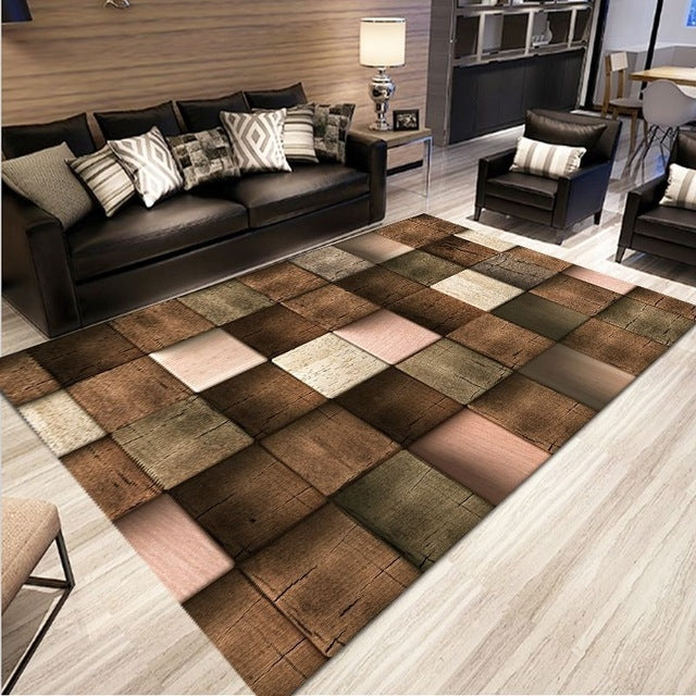 Simple Modern Abstract Lattice Carpets Living Room Bedroom Floor Mat, 40x60cm, 50x80cm, 60x90cm, 80x120cm, 80x160cm, 140x200cm, 160x230cm, 180x260cm, 200x300cm