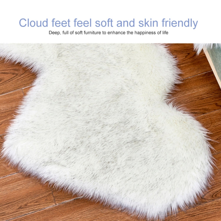 Creative Double Heart Imitation Wool Carpet Sofa Cushion Mat Plush Bedroom Living Room Floor Rugs, 35x70 cm, 60x120cm, 90x180cm