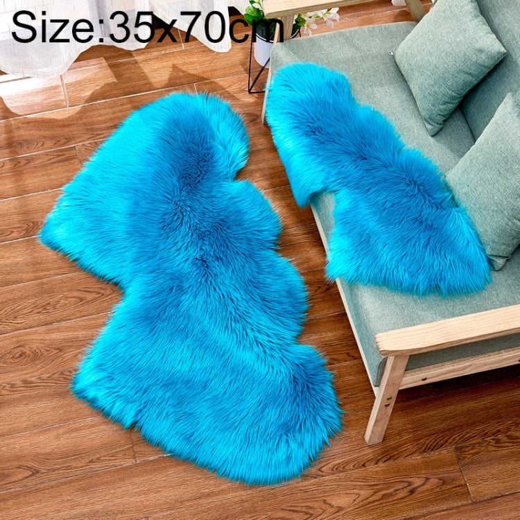 Creative Double Heart Imitation Wool Carpet Sofa Cushion Mat Plush Bedroom Living Room Floor Rugs, 35x70 cm, 60x120cm, 90x180cm