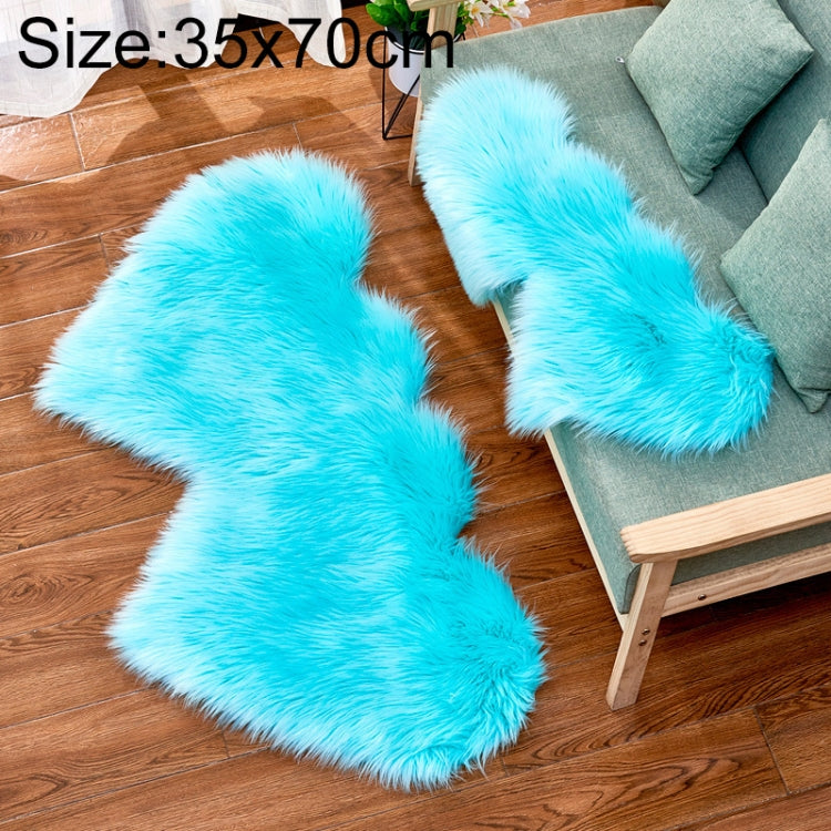Creative Double Heart Imitation Wool Carpet Sofa Cushion Mat Plush Bedroom Living Room Floor Rugs, 35x70 cm, 60x120cm, 90x180cm